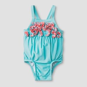 Baby Girls' Floral One Piece Swimsuit -Cat & Jack™